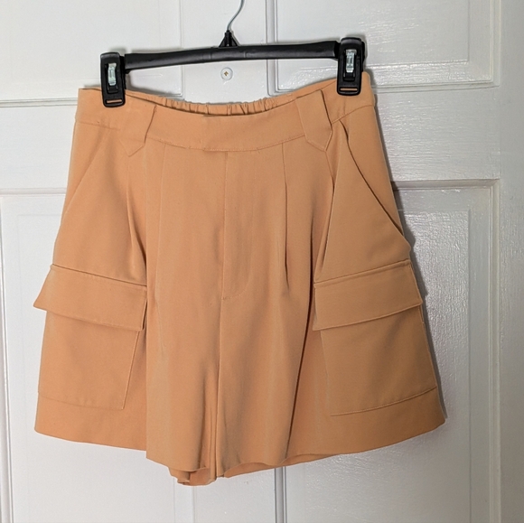 Tojha Felix High-Rise Shorts Peach Orange Size US 6 - Picture 3 of 6